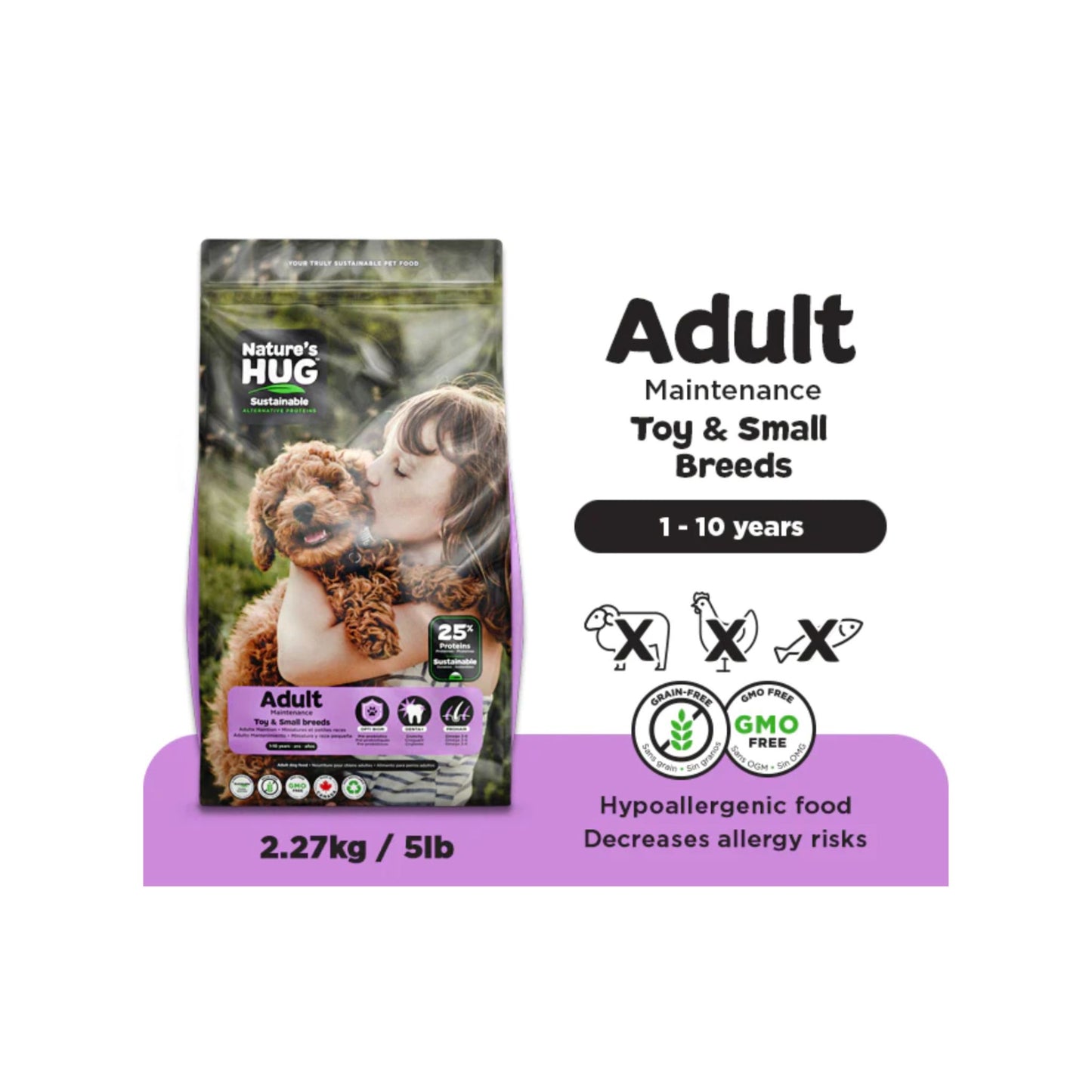 Nature'S Hug Dry Dog Food Adult Toy & Small Maintaince For Dogs