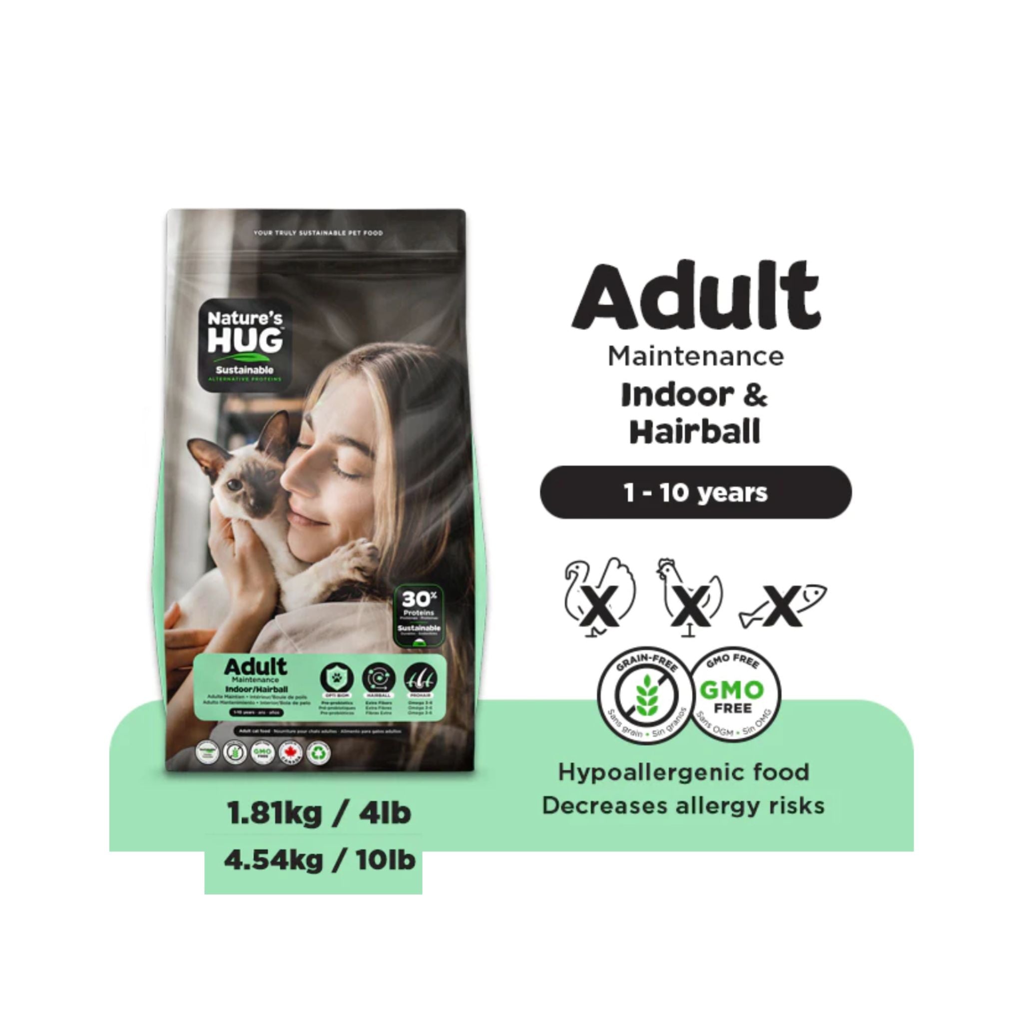 Nature'S Hug Dry Cat Food Cat Indoor Hairball For Cats