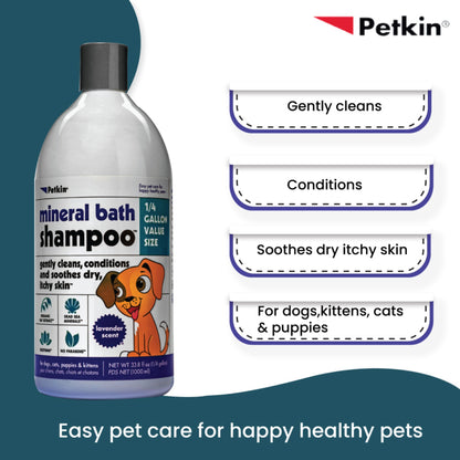 Petkin Mineral Bath Shampoo, Lavender