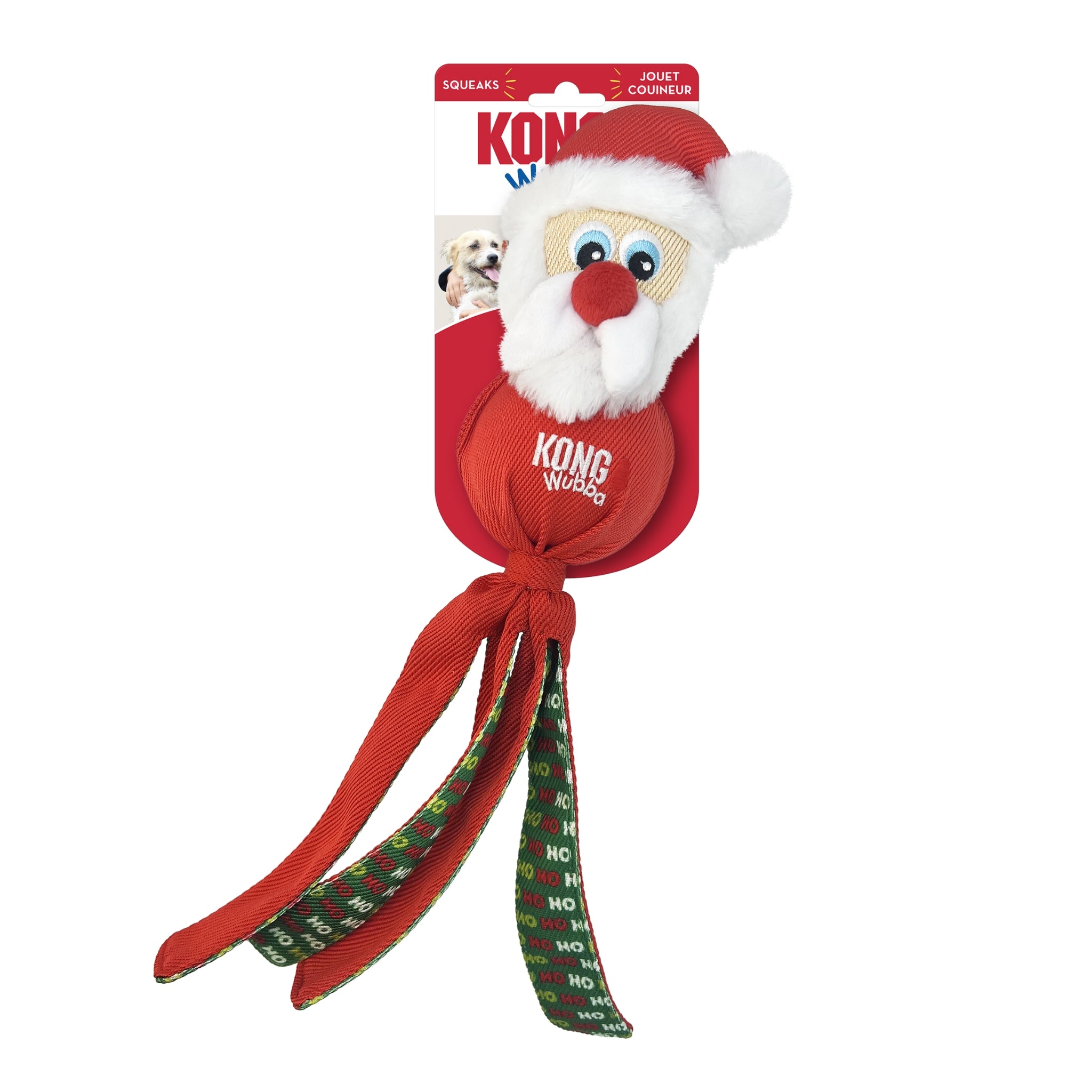 KONG Christmas Wubba Dog Toy – Festive Fun with Long Tails