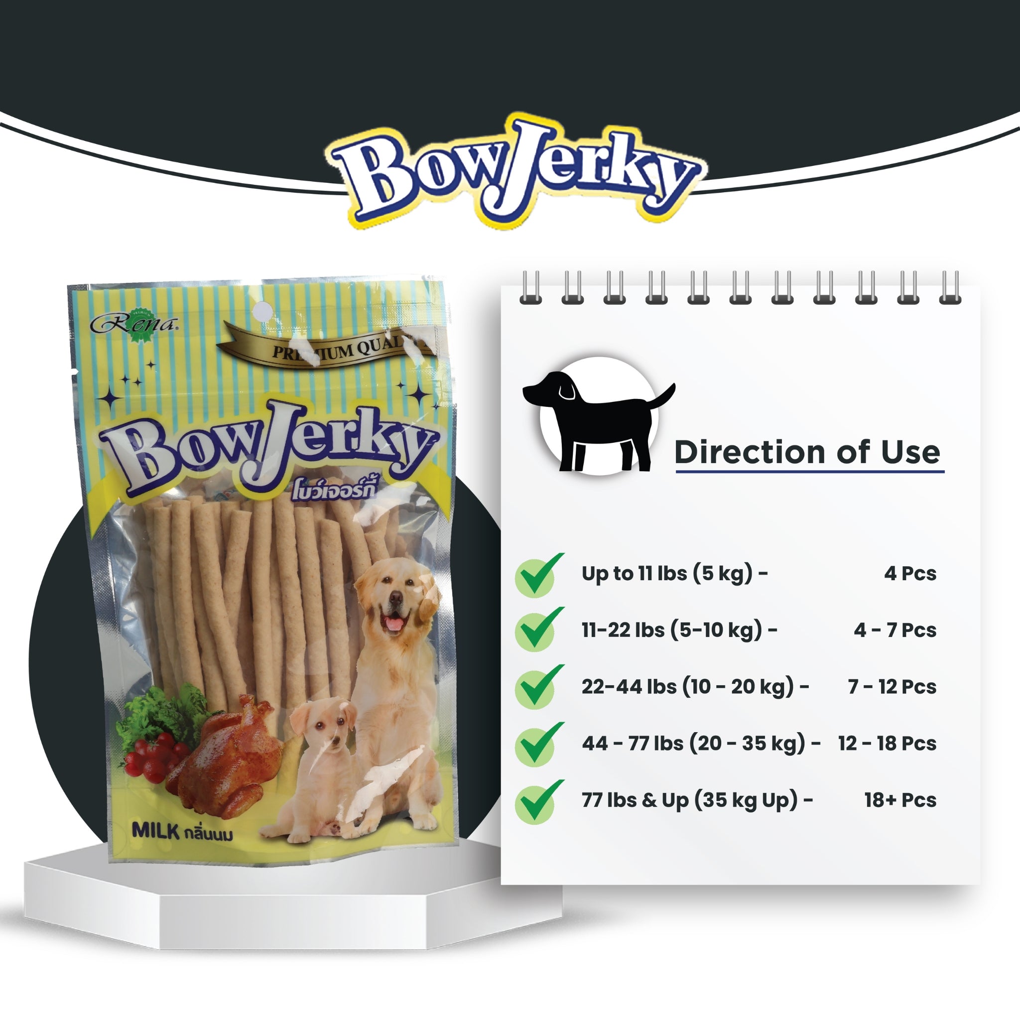 Rena BowJerky Milk Sticks 200g