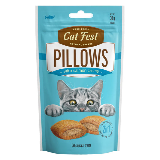 Catfest Pillows with Salmon Cream: Healthy Treats for Cats