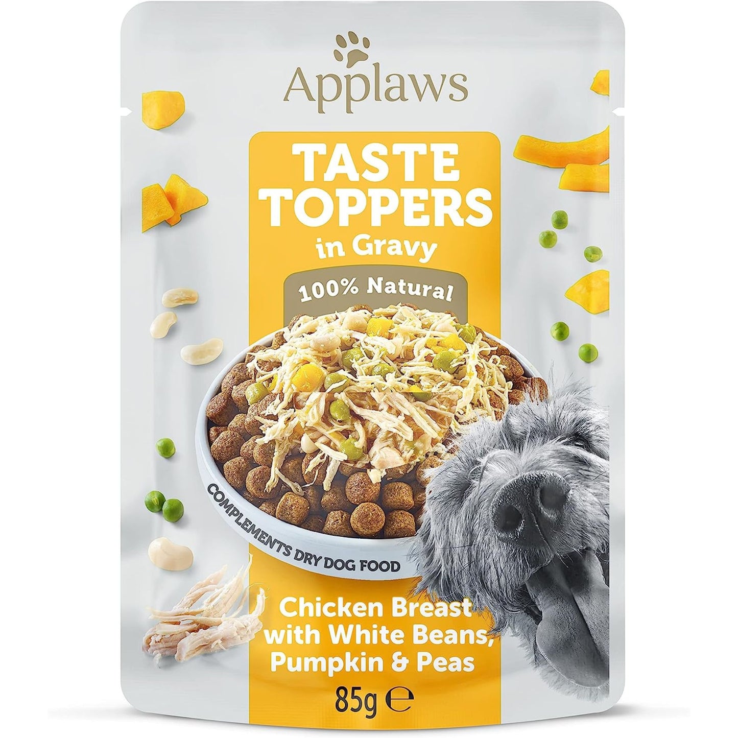 Applaws Wet Dog Food Chicken Breast With White Beans Pumpkin & Peas 85 Gm Pouch For Dogs