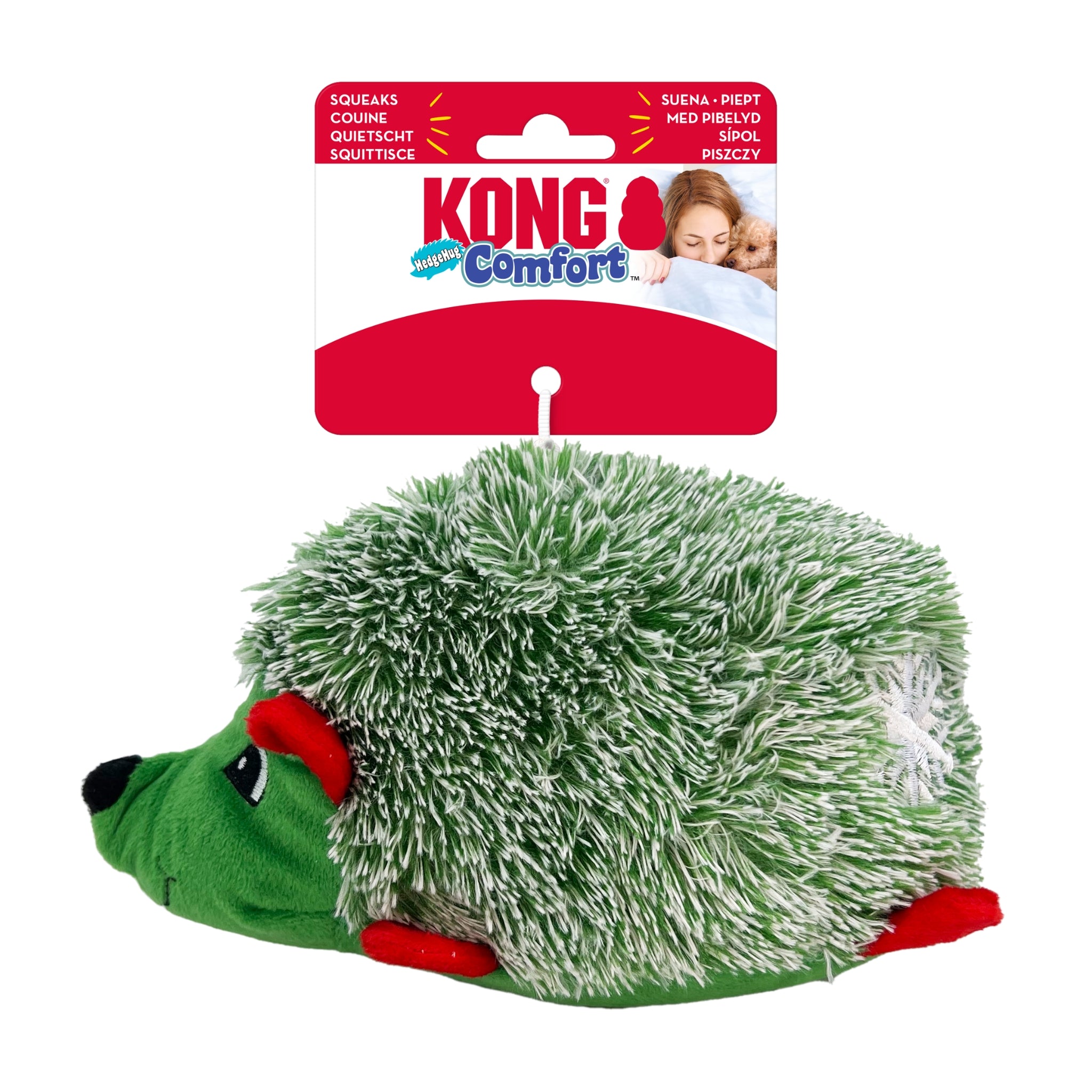 KONG Holiday Snuzzles HedgeHug Dog Toy - Fun & Festive Dog Toy