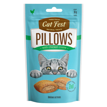 Catfest Pillows with Chicken Cream for Cats – Healthy Cat Treat