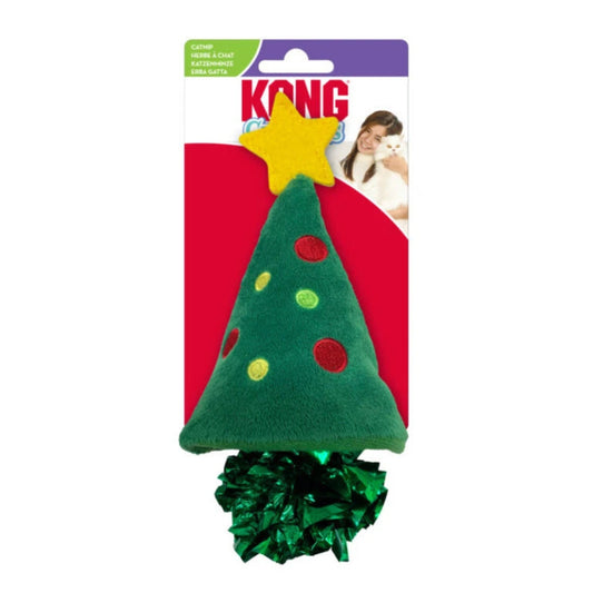 KONG Holiday Crackles Christmas Tree Cat Toy - Festive Fun for Cats