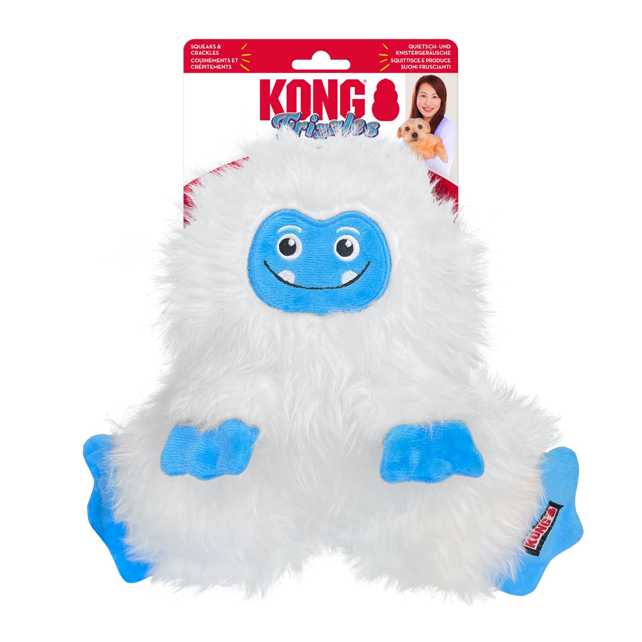 KONG Holiday Frizzles Yeti Dog Toy - Fun & Cozy for Dogs