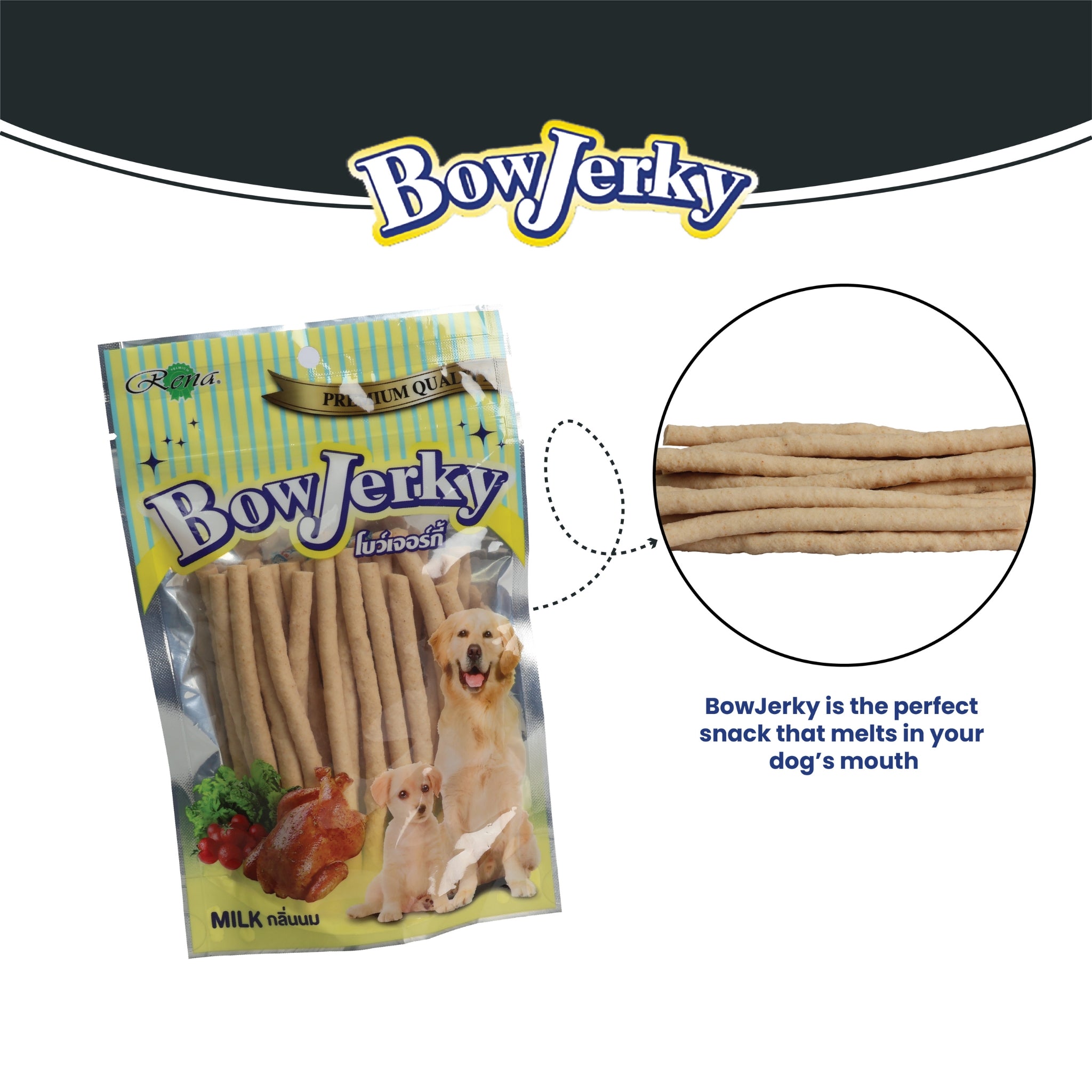 Rena BowJerky Milk Sticks 200g