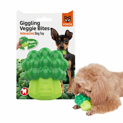 FOFOS Giggling Vegi-Bites Dog Toy Broccoli