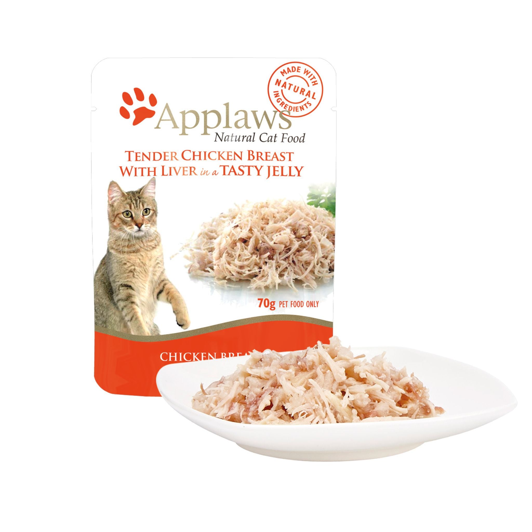 Applaws Cat Wet Food 70g Tender Chicken Breast with Liver in a Tasty Jelly For Cat