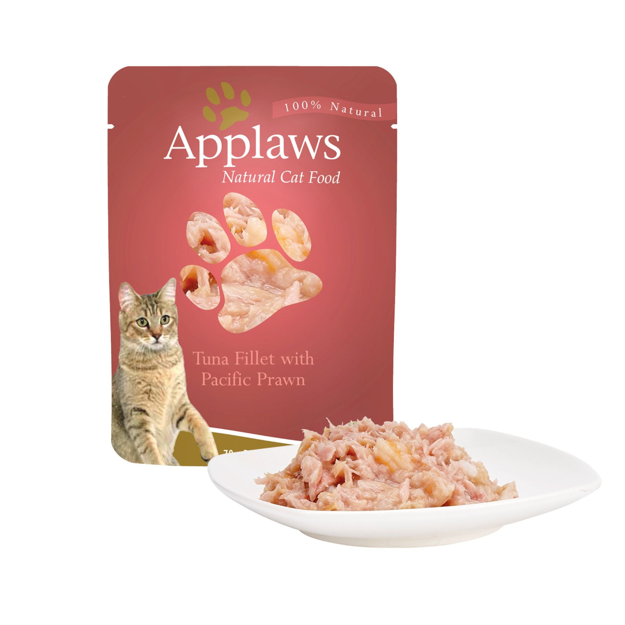 Applaws Cat Wet Food 70g Tuna Fillet with Pacific Prawns in Broth For Cat