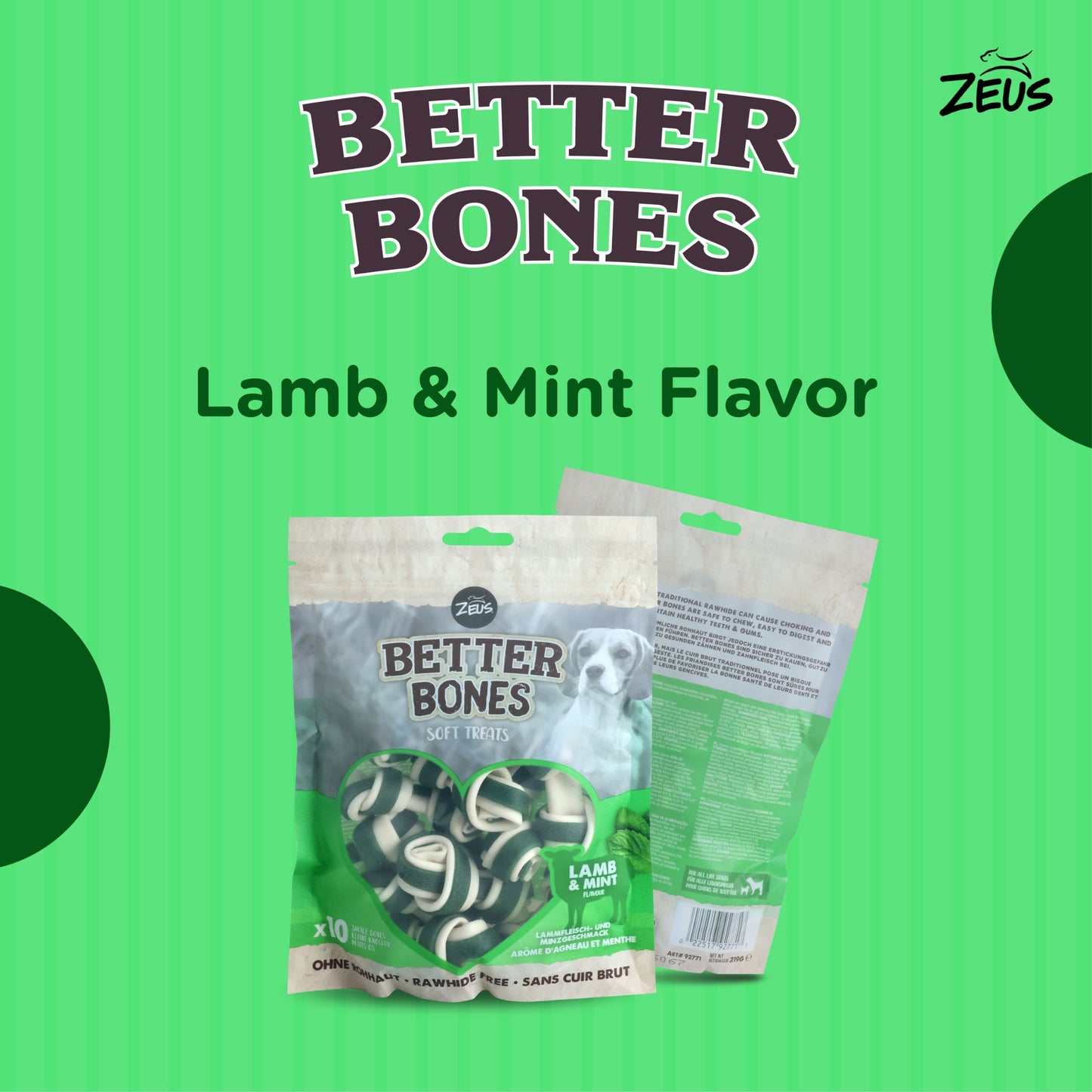 Zeus Better Bones Lamb with Mint 10pcs