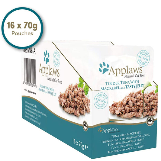 Applaws Cat Wet Food 70g Tender Tuna with Mackerel in a Tasty Jelly For Cat