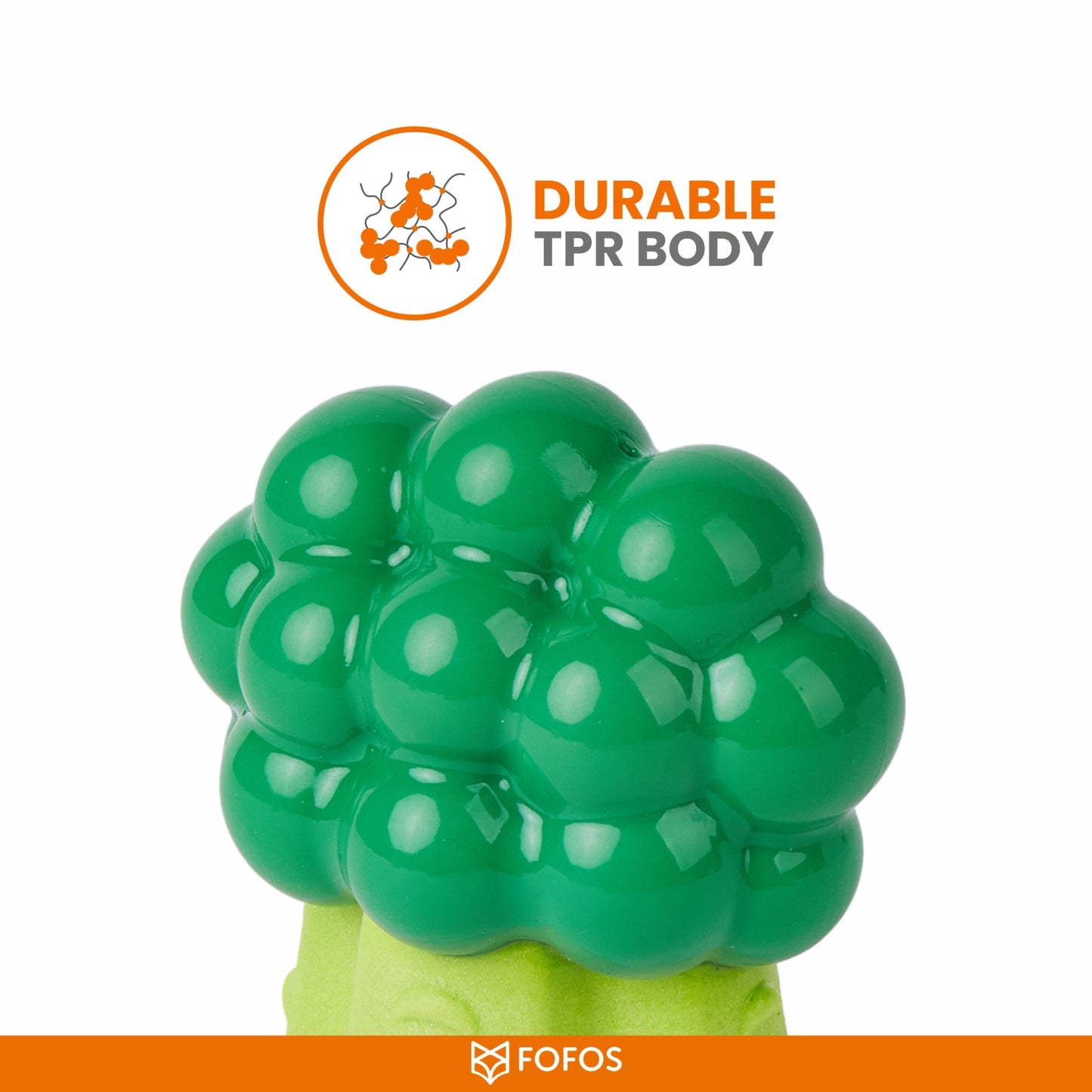 FOFOS Giggling Vegi-Bites Dog Toy Broccoli