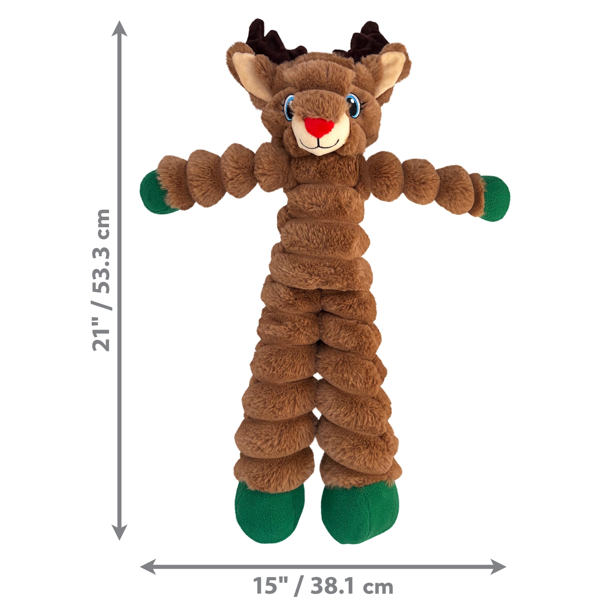 KONG Holiday Shakers Crumples Reindeer Dog Toy - Durable & Festive