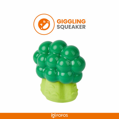 FOFOS Giggling Vegi-Bites Dog Toy Broccoli