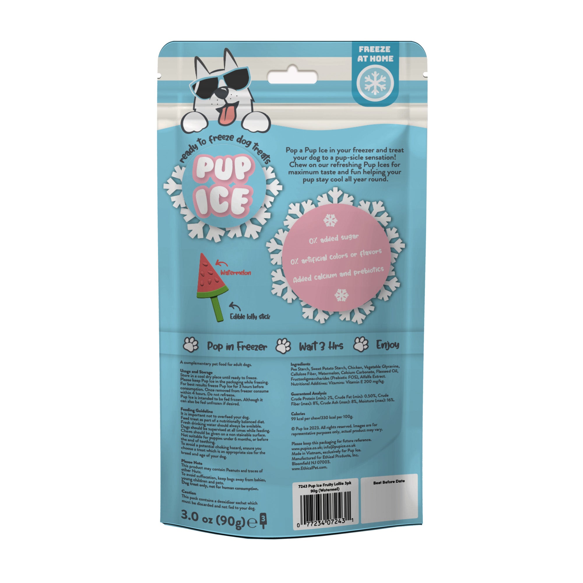 Imaginelles Pup Ice Fruity Lollies Watermelon 90g - Rufftail