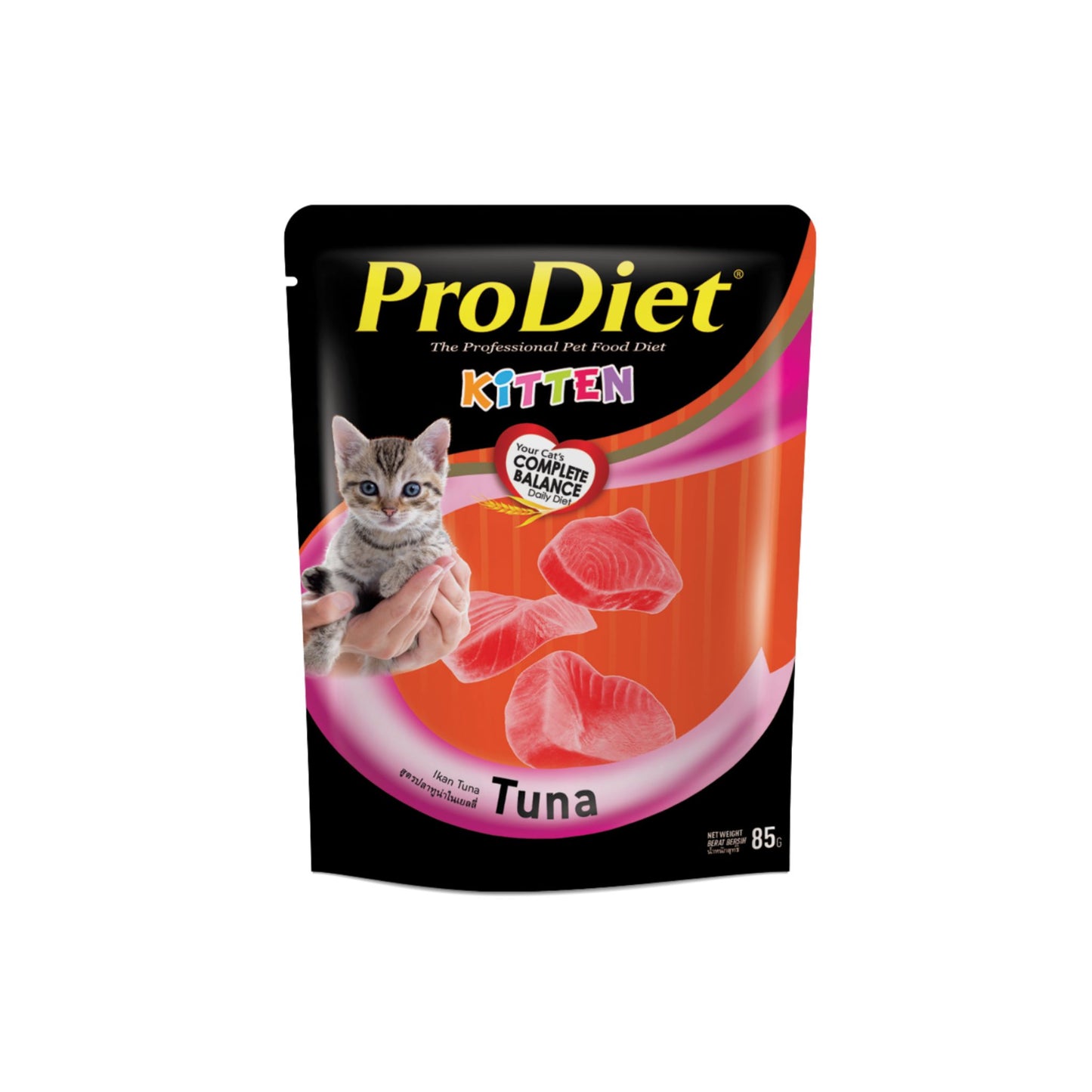 ProDiet Wet cat Food Pouch Kitten Tuna 85 g For Cats