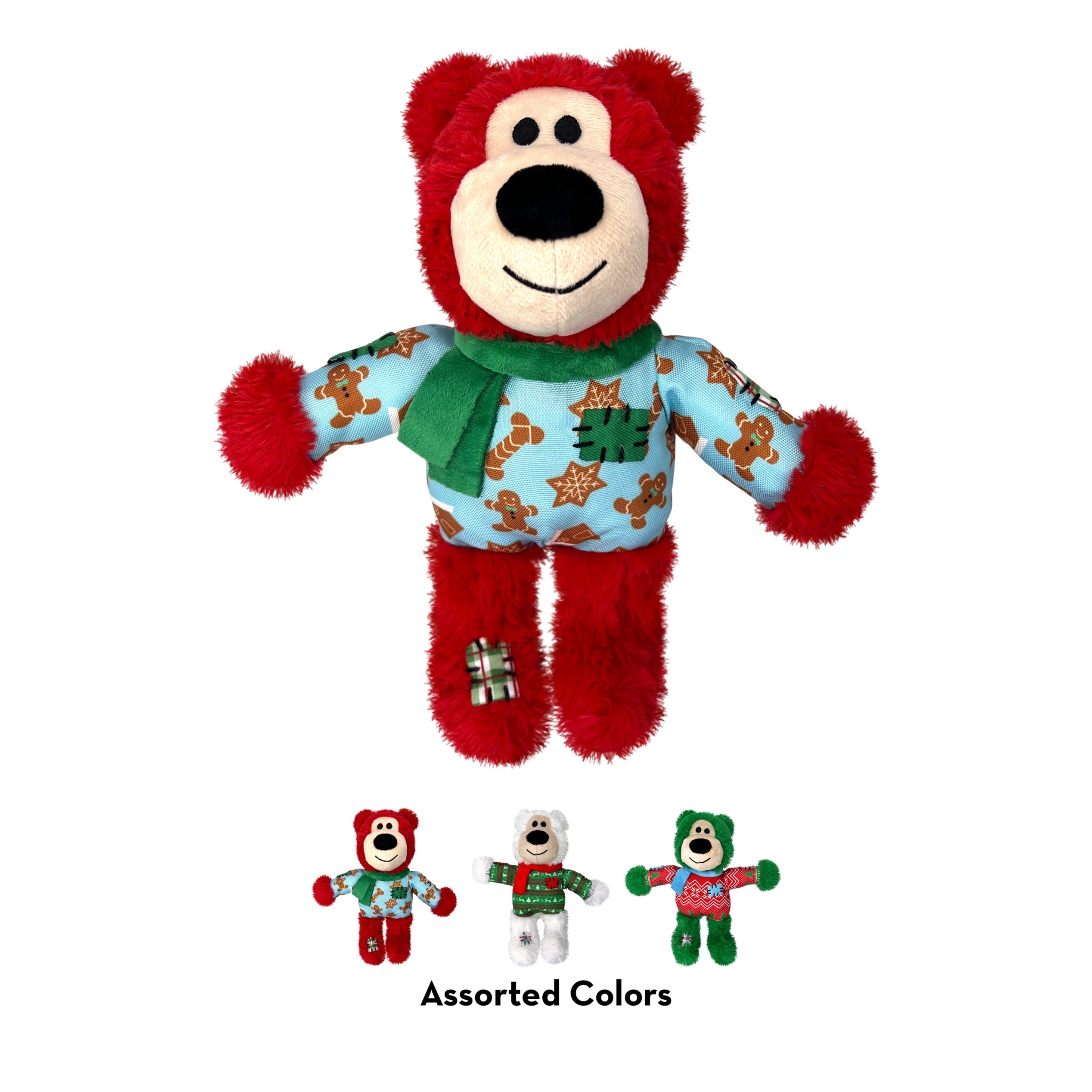 KONG Holiday Wild Knots Bear Dog Toys – Durable & Festive Fun