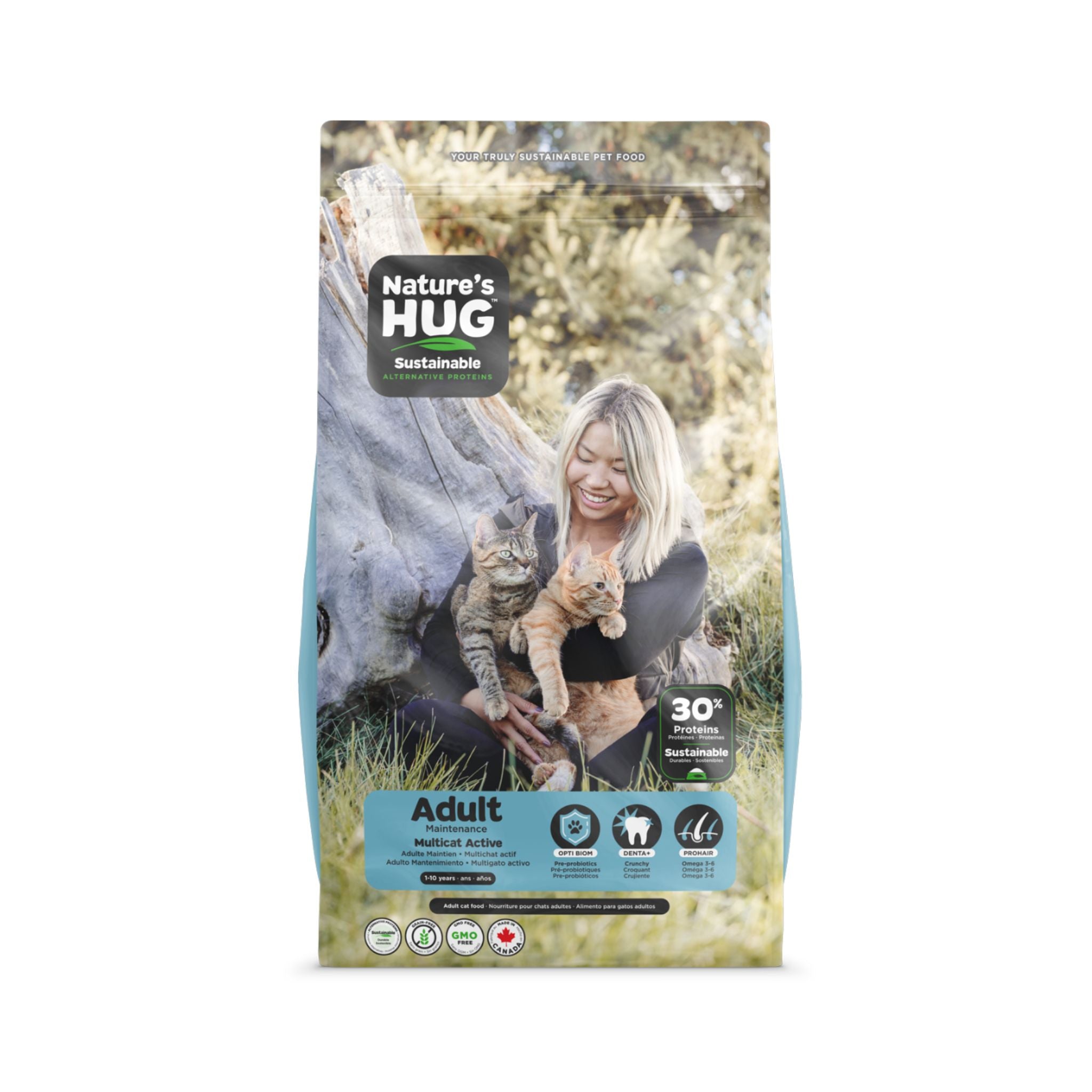 Nature'S Hug Dry Cat Food Adult Cat Original Multicat Active 4.54 Kg For Cats