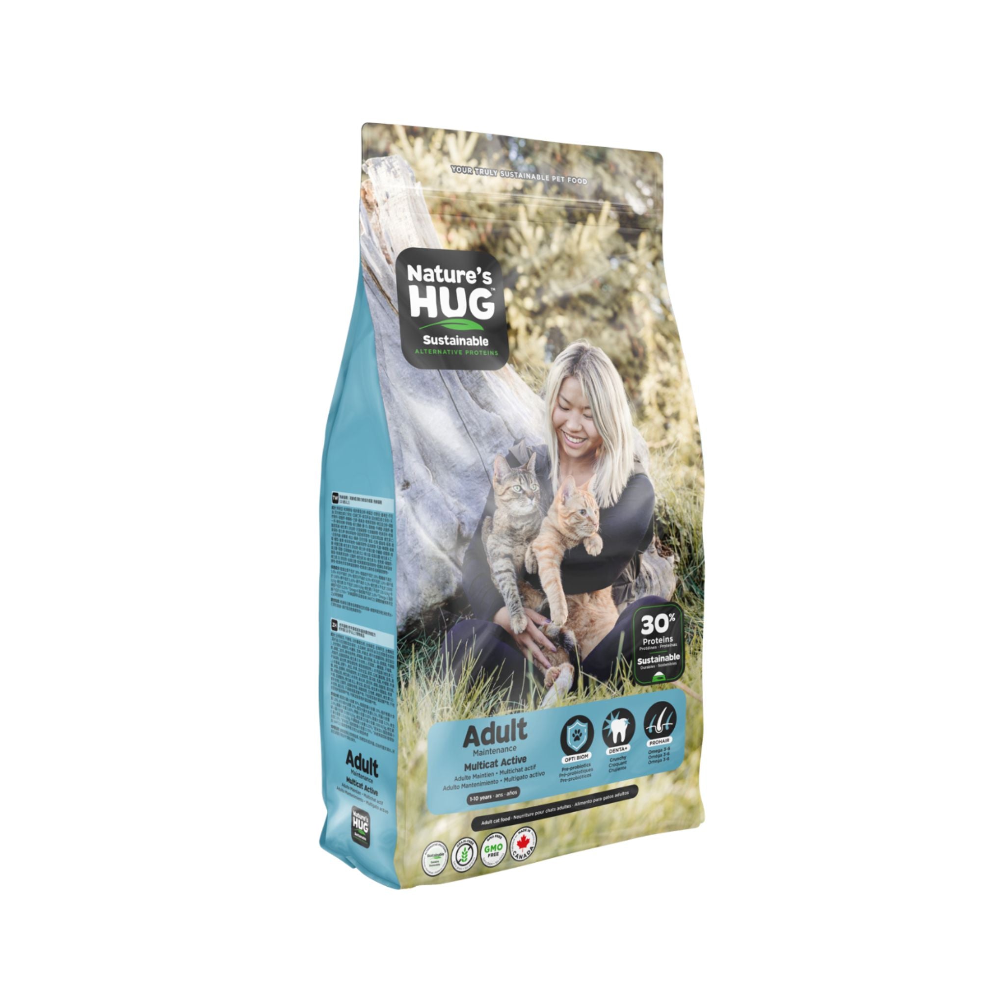 Nature'S Hug Dry Cat Food Adult Cat Original Multicat Active 4.54 Kg For Cats