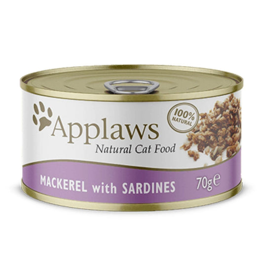 Applaws Cat Wet Tin Food Mackerel with Sardine 70 Gm For Cats